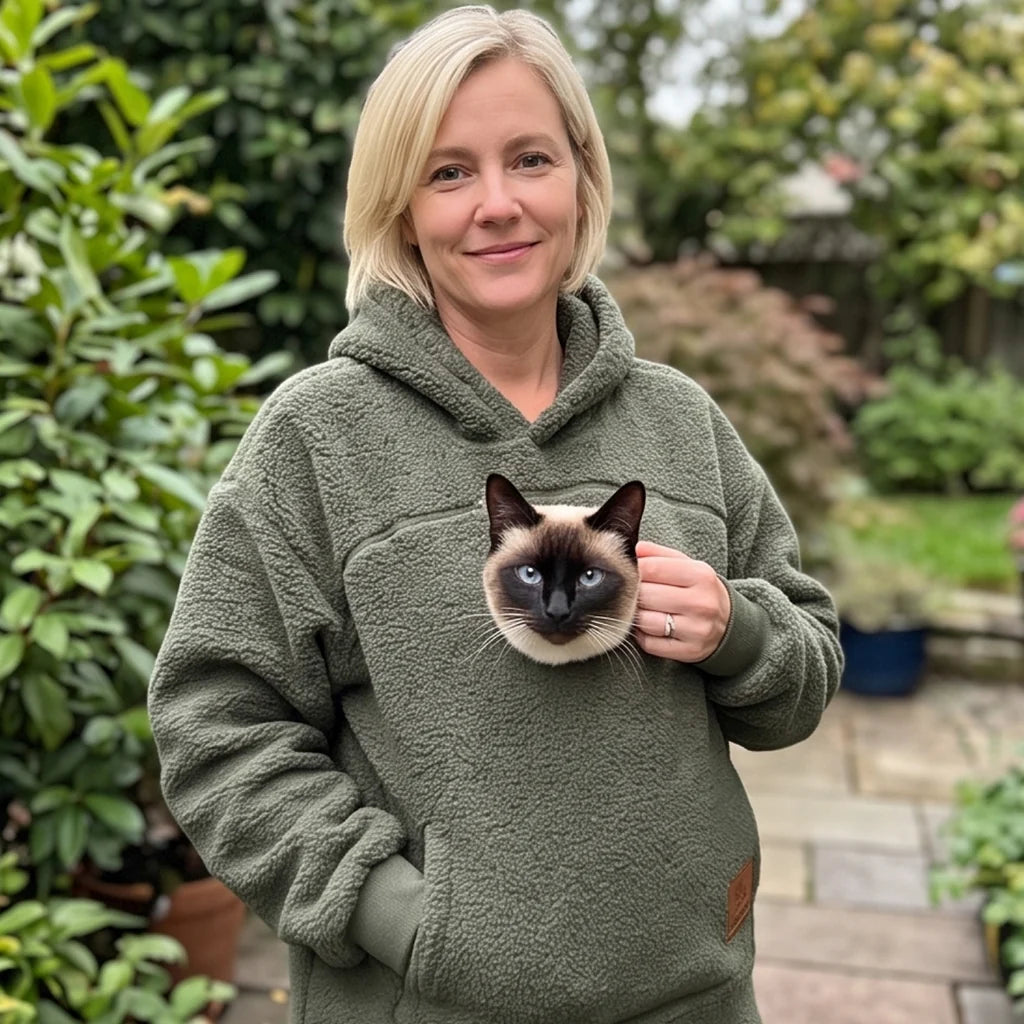 Le Sweat Compagnon™ - Sweat Kangourou pour Chat et Petit Chien