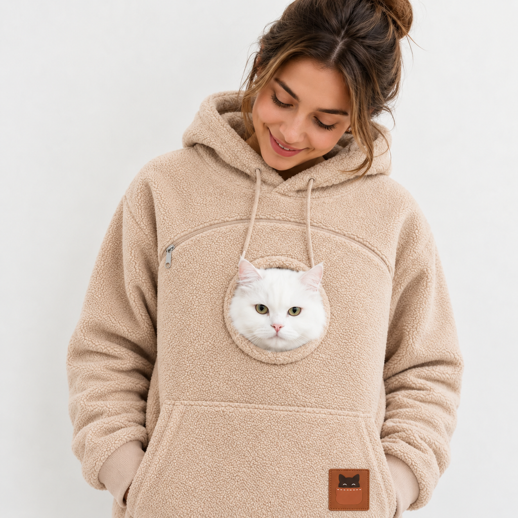 Le Sweat Compagnon™ - Sweat Kangourou pour Chat et Petit Chien