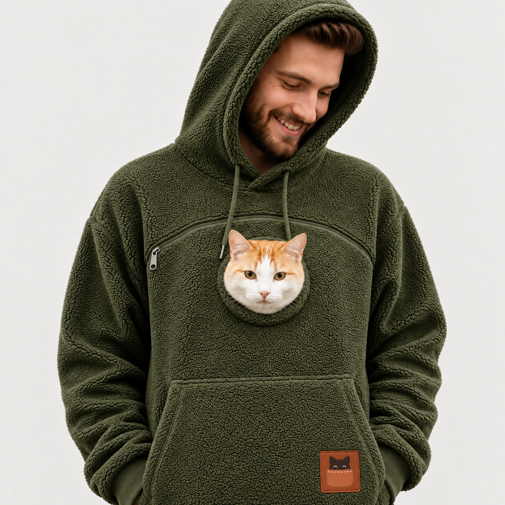 Le Sweat Compagnon™ - Sweat Kangourou pour Chat et Petit Chien