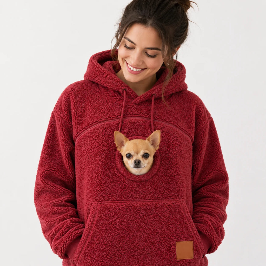 Le Sweat Compagnon™ - Sweat Kangourou pour Chat et Petit Chien